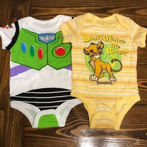 NWT 2 Disney 3m Baby Onesies, Buzz Lightyear and Lion King